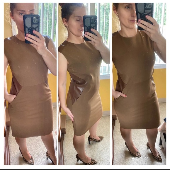 Lafayette 148 shift style crew neck dress with pockets - Picture 14 of 17